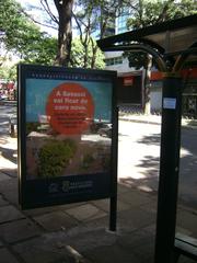 Advertising space next to a bus stop in Praça da Savassi, Belo Horizonte