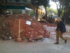 construction work at Praça da Savassi in Belo Horizonte