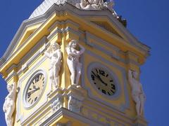 Clock tower detail at Praça da Estação in Belo Horizonte