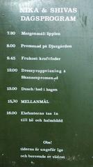 Dan Koehl's schedule for Skansen's elephants summer 1987-1992