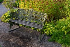 Wooden bench at Skansen