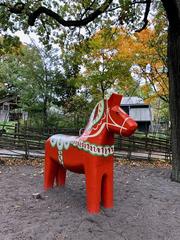 Dalecarlian horse at Skansen in Stockholm