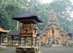 Pura Dalem Agung Padantegal temple in Bali surrounded by trees