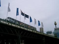 Monorail on Pyrmont Bridge in Sydney