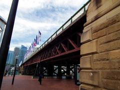 Pyrmont Bridge at Darling Harbour in New South Wales