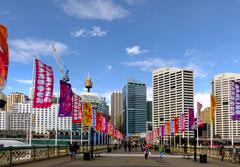 Pyrmont Bridge at Darling Harbour, Sydney