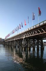 Pyrmont Bridge with calm water and blue sky