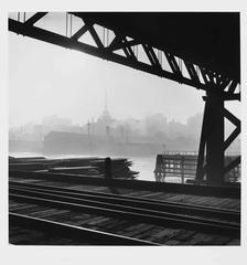 Pyrmont Bridge and the city, Sydney, by David Moore