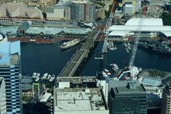 Pyrmont Bridge in Darling Harbour from Sydney Eye Tower