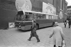 Methadone bus in front of Mozes and Aäronkerk in Amsterdam