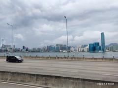 HK bus view on Island Eastern District Corridor in July 2023