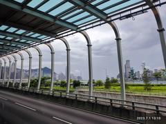 HK bus view on Island Eastern Corridor in July 2023