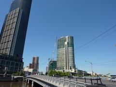 Crown Casino tower and Queens Bridge