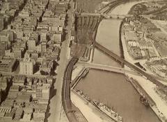 Sandridge Bridge and Yarra River, Melbourne, ca. 1927-1928