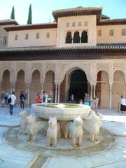 Fuente de los Leones at La Alhambra in Granada