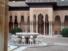 Fountain of the Lions at the Alhambra in Granada, Spain