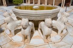 Fountain of the Lions at the Alhambra in Granada, Spain