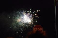 fireworks in Torre del Greco to celebrate Napoli's championship victory