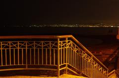 Torre del Greco coastline at night