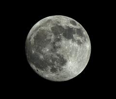 Full moon over Torre del Greco in Napoli, Italy