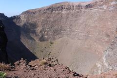 Mount Monte-Somma with the crater of Mount Vesuvius below