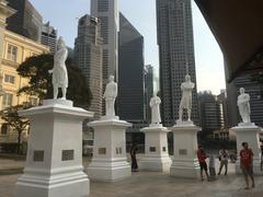 Statues of Singaporean Pioneers at the Raffles' Landing Site