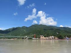 Ram Jhula bridge in Rishikesh during LGFC VOF 2019