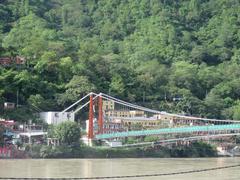 Ram Jhula bridge in Rishikesh with nearby views