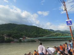 Ram Jhula bridge in Rishikesh during Valley of Flowers trip