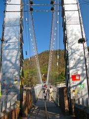 Ram Jhula bridge on the Ganges in Rishikesh