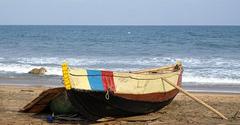 Boat at RK Beach in Visakhapatnam