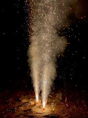 Diwali crackers at Vizag beach at night