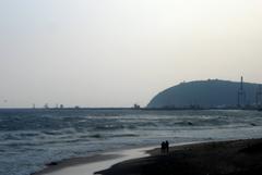 Dolphin nose hill view from RK Beach in Visakhapatnam