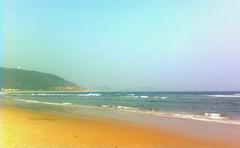 Noon time view of sea at RK Beach in Vizag