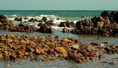 Beach rocks at RK beach in Visakhapatnam