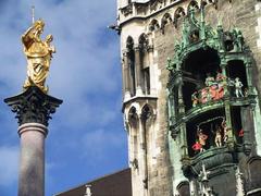 Bell tower of Munich New Town Hall in Germany