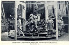 Figurine turntable of the mechanical clock at the Munich Town Hall tower, 1908