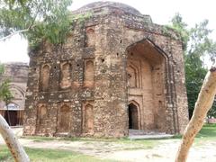 Rawat Fort monument in Pakistan side view with graves