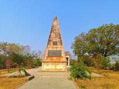 Obelisk at Raymond's Tomb with cloudy sky