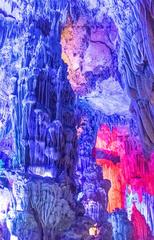 Reed Flute Cave with illuminated rock formations