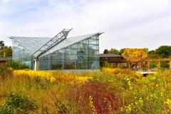 Reiman Gardens at Iowa State University featuring colorful flowerbeds and a walking path