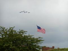 Blue Angels flying over Fort McHenry National Monument