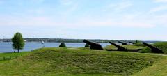 Cannons at Fort McHenry in Baltimore, Maryland