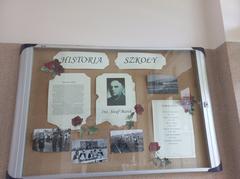 Historia ZSP im. inż. Józefa Marka at school entrance