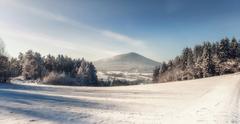 scenic winter landscape of Lubogoszcz Natura 2000 protected area