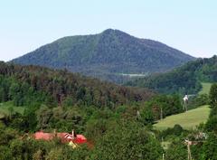 Luboń Wielki mountain view from Mszana Dolna