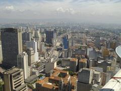 São Paulo city center with high-rise buildings and blue sky