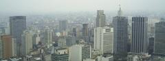 Panorama of downtown São Paulo with Mirante do Vale and Banespa Building