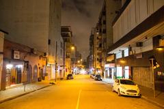 Junction of Bento Freitas and Maj. Sertorio streets at night