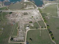 aerial view of Egnazia with excavation areas June 2007